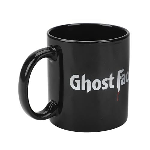 Taza de cerámica negra 20 oz con diseño Ghostface miniatura 2