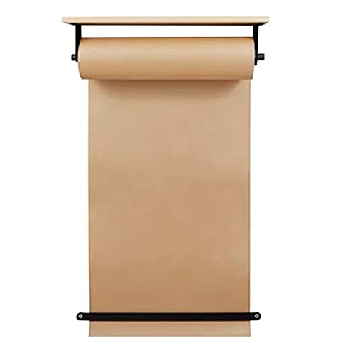 Distributeur Et Coupe-Papier Kraft De 130 Cm De Large Avec Rouleau De 50 M - Support Mural Pour Papier Kraft, Idéal Pour Les Listes De Tâches, Les Œuvres D'Art, Les Murs De Graffitis - Parfait Pour L