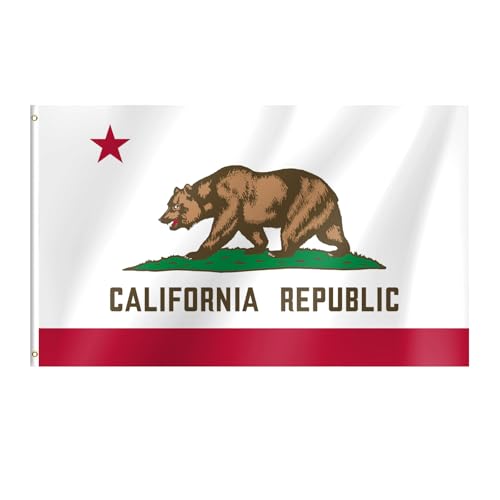 California Flag 3x5 California CA State Flags with Brass Grommets Ideal for Party Parades Sports Events Outdoor Decorations