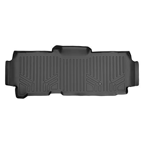 SMARTLINER Custom Fit Floor Mats 2nd Row Liner Black for 1999-2010 Ford F-250 / F-350 Super Duty SuperCab