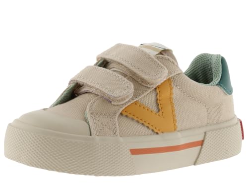Victoria Baskets Unisexe Tribu Minimaliste Multicolore Toile & Double Fermeture Auto-Agrippante & Forme Large 1355103 pour Enfants Beige 30