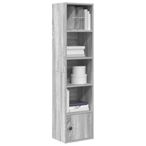 Genérico Estantería Madera de ingeniería Gris Sonoma 31x24x127 cm,Mobiliario,Estanterías,Librerías y estanterías,Gris,860351