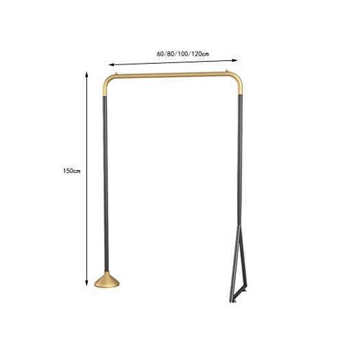 LYLSXY Kleiderbügel, Mode Kleidungsschiene, Metall Horizontal Bar Mantel Racks Nordic Style Schlafzimmer Wohnzimmer Kleidung Anzeigenständer Bekleidungsgeschäft/Gold/150 * 60Cm Cover