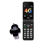 TTfone TT760 Flip 4G Big Button Mobile Phone for the Elderly with Emergency Assistance button Unlocked Basic Mobile Phone (Black, with Mains Charger)