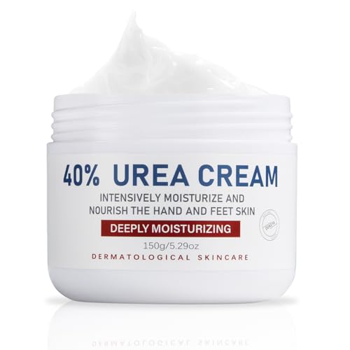 OUKEYA Urea-Creme 40 Prozent für Fuß und Hände, Urea Cream, Urea-Fuß, Fußcreme, Harnstoffcreme für Trockene, Rissige Füße, Anti Hornhaut, 40 Pro Urea-Lotion für Fersen, Ellenbogen, Maximaler Stärke