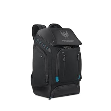 Mochila Acer Predator utilitária para jogos (adequada para todos os portáteis de 15,6" e 17,3", muitos compartimentos adicionais, acolchoado estável e confortável) preto