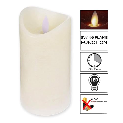 ToCi - Set di 4 candele a LED in vera cera, senza