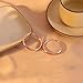 Rose Gold Hoop Earrings Thick Chunky Gold Hoops Hypoallergenic Large Rose Gold Hoop Lightweight Big Hoop Earrings For Women 50mm