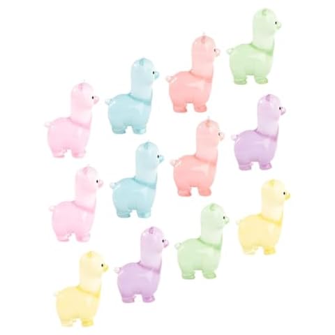 PHENOFICE 12pcs Miniature Alpaca Figurines Cover