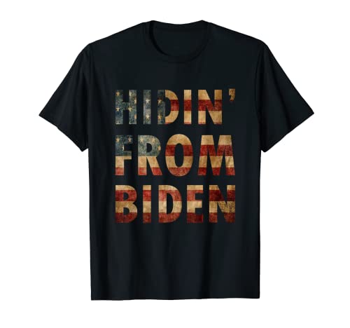 Hidin De Biden Retro Estados Unidos Presidencial Escondiéndose De Biden Camiseta