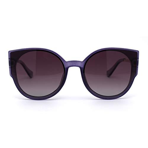 Womens Polarized Oversize Round Cat Eye Chic Sunglasses - Main Image