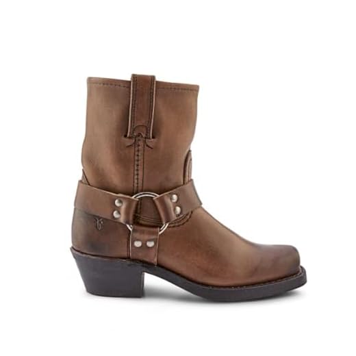 Frye Harness 8R Boots for Women Crafted from Washed and Oiled Italian Leather with Goodyear Welt Construction, Rubber Outsole, and Stacked Leather Heel – 8” Shaft Height, Cognac - 8M