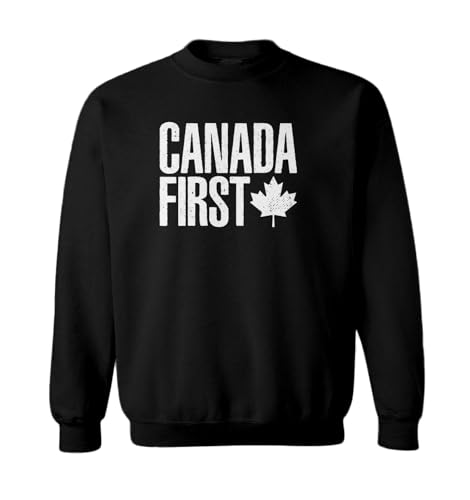 Tcombo Canada First - Canadian Pride Election Toddler Fleece Crewneck Sweater