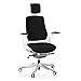 Produktbild hjh OFFICE 640310 Profi Bürostuhl SPEKTRE Stoff Weiß/Schwarz ergonomischer Drehstuhl mit Verstellbarer Rückenlehne