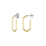 Olivia Burton Women's EVER STACKED Collection Geometric Hoop Earrings in Yellow Gold - 24100293