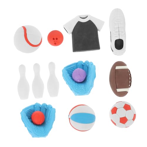 QUMIIRITY クリエイティブスポーツ消しゴム 50個セット 子供用 ミニボール型 環境に優しい 学校やパーティーに 文房具ツール 楽しい スタイル指定不可