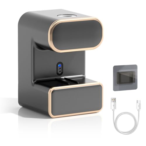 Distributeur de Dentifrice, Presse-Dentifrice Capteur Montage Mural Porte-Brosse à Dents Mural de Désinfection de Type C avec 3 Fentes Brosses pour Vanité de Salle de Bain Familles