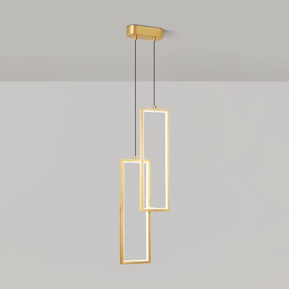 SXECAEPS Modern creative chandelier Indoor Brass Pendent Lamp LED Three-Color Dimmable Suspended Modern Bedroom Bedside Ceiling Hanging Light, Home Hallway Decoration Lighting Fixture,