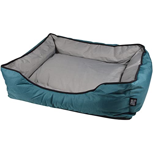 Rechteckiger Korb, 73 x 60 cm, Smaragd/Grau