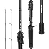 KastKing Verus Performance Spinning & Casting Fishing Rod with Extra Tip, Lightweight KastFlex IM6 Graphite, FazLite Rings Guides, EVA Grip, PTS Power Transition System, Cast, 7'0', MH