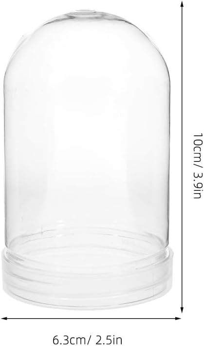 BESPORTBLE 6 Pcs Clear Plastic Snow Globe, Clear Fillable Water Globe Jar with Screw Off Cap for DIY Crafts Snowman Winter Holiday Christmas Home Decoration