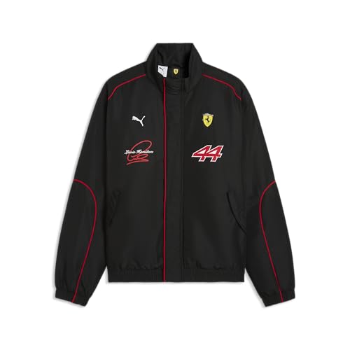 PUMA Scuderia Ferrari F1 Veste de course pilote homme Lewis Hamilton – Noir – Taille : L