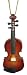 Miniature Violin Christmas Ornament 4"