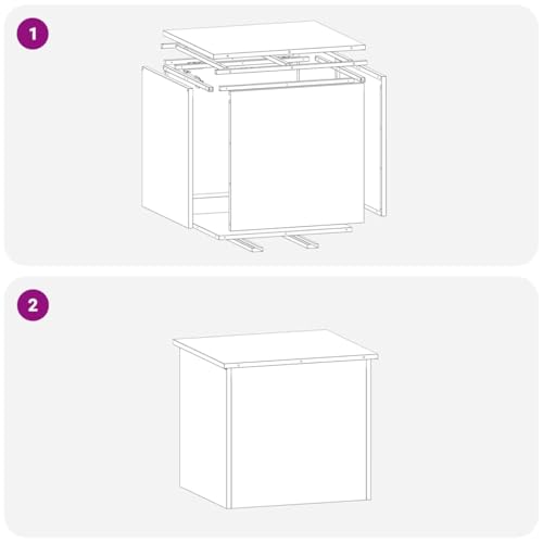 Vidaxl Armadio Da Giardino In Acciaio Antracite - 55 X 50.5 X 50 Cm, Con Sollevamento A Gas, Spazioso E Resistente Alle Intemperie. Ottimo Per Il Tuo Patio. Assemblaggio Necessario Per 2 Persone, In - 9
