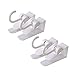SOLUSTRE 4 Pcs Cabinet Hanging Holder Clothes Hanger Kitchen Door Hook Over Door Hooks Closet Door White Storage
