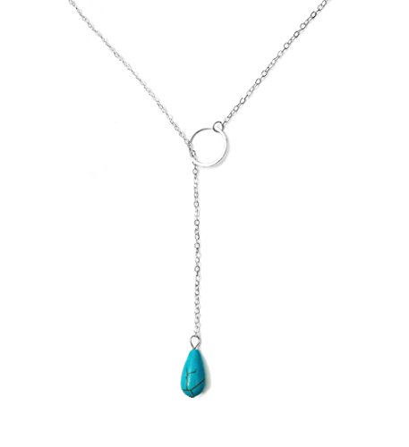 Suyi Exquisite Turquoise Pendant Necklace