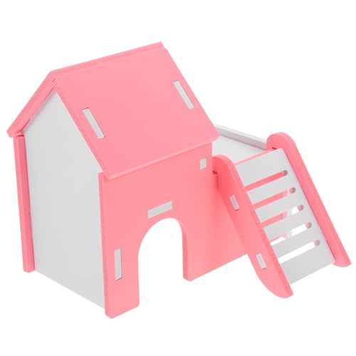 HIAKDOFT ハムスター巣箱 チンチラハウス 多機能隠れ家 遊び場兼寝床 製 耐久性安定性 小動物用小屋