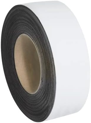 Magnetic Tape 1/32 Thick with Writeable White Surface (2 x 100 ft (1 Roll))