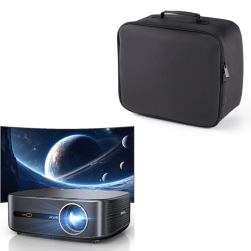 Image of Alvar Projector with Carrying Case, WiFi 6 and Bluetooth,[1000 ANSI & Audio by DBX-TV] 30W Speakers, Netflix Certified & DoIby Audio Outdoor Proyector, Auto Focus Native 1080P Smart Projector