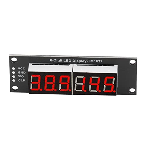 Tubo digital TM1637 de 0,35 pulgadas, 6 dígitos y 7 segmentos, chip de 2 pines, barra de reloj LED, 5 V, placa de visualización de luz roja, módulo optoelectrónico digital, componentes electrónicos