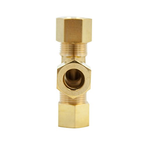 Legines Brass Compression Fitting, Tee Union, 3 Ways Connector, 1/8" Tube Od, Pack Of 2 #TOP3
