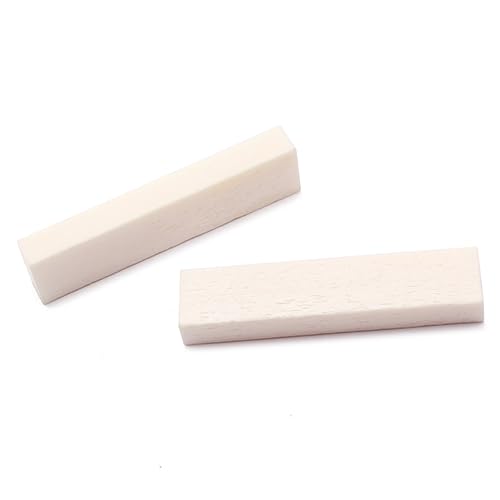 Garneck 5pcs Real Buffalo Bone Guitar Nut Saddle for Acoustic Ukulele Banjo 39x9x5mm Diy Accessories