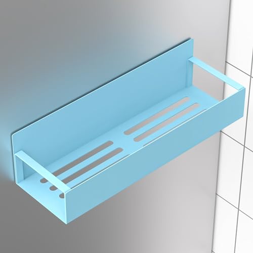 Image of HuggieGems Metal Magnetic Spice Rack for Refrigerator Blue, 4 Pack | Magnetic Shelves Heavy Duty for Fridge in Kitchen, Seasoning Storage Organizer, For Oven Washer and Dryer, For Heavier Items