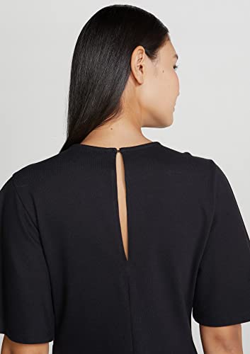 Vestido Curto Evasê Com Mangas Godê - Preto P