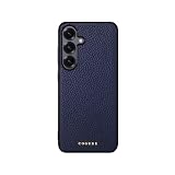 COGURE コグレ Galaxy S25 ケース 本革 シュリンクカーフレザー 耐衝撃 シンプル おしゃれ ギフトボックス付き COPs-S25 ネイビー