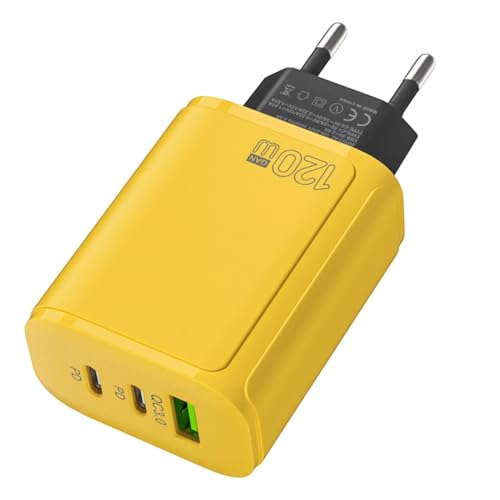 presa di corrente, blocco di ricarica USB e USB C | Blocco di ricarica con 1 porta USB e 2 porte USB C, mattone di ricarica 5 V 2 A, integratore di ricarica rapida del mercato del caricatore del