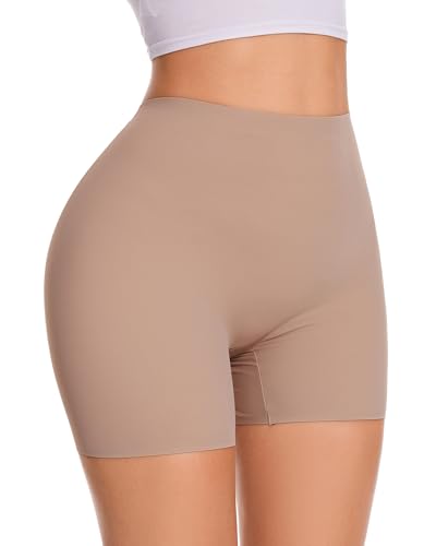 Image of Seamless Shaping Boyshorts Panties for Women Slip Shorts for Under Dresses Tummy Control Underwear Shapewear Shorts