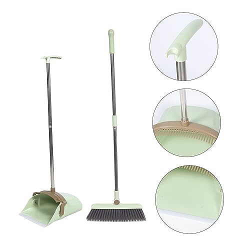 PACKOVE 1 Satz Besen und Kehrschaufel Set Multifunktionales Reinigungsset mit Windschutz Ergonomischer Langlebige Materialien für Effektives Kehren und Einfache Handhabung für Garten – Bild 5