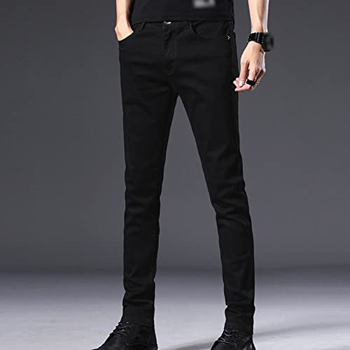 Men's Skinny Slim Fit Stretch Jeans Tapered Leg Denim Pencil Pants Lightweight Classic 5 Pocket Jean Trousers4