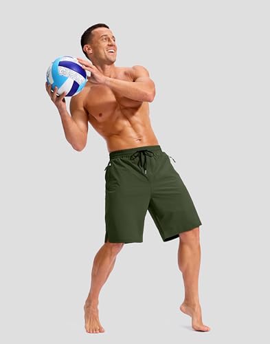 Image of G Gradual Mens Swim Trunks with Compression Liner 7 inch /9'' Quick Dry Board Shorts Swimsuit Bathing Suit for Men Zipper Pockets