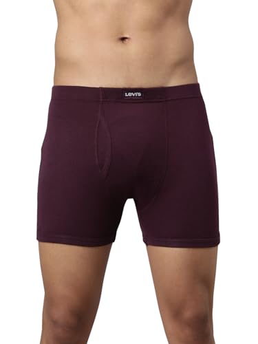 Image of Levi's 010 Classic Boxer Briefs for Men | 100% Pure Cotton | Breathable | Branded Inner Elastic | Anti-Roll Waistband | Supportive Gusset | Functional Fly | No Ride-Up Long Length Fit | Pack of 1