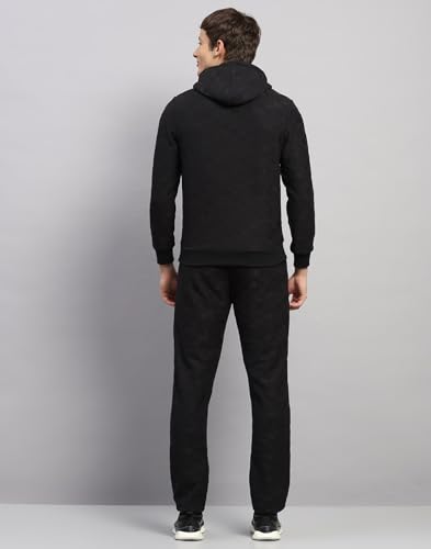 Image of Monte Carlo Mens Regular Fit Jacquard Collar Neck Full Sleeves Winter Tracksuit| Men Track Suit | Stylish Sportswear Set with Jacket and Lower | Activewear Set For Men's (Pack Of 1)