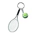 Tennisschläger Schlüsselanhänger mit Ball Schläger Tennis in grau | Wimbledon | Geschenk | Frauen | Damen | Männer | Herren | Sport | Ballsport | Profisport | Court | Tennisspiel Tennisball