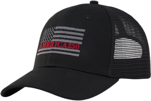 Image of American Flag Trucker Cap, Regular & XL-3XL, Big Head Snapback Patriotic Baseball Hat (Up to Size 8)