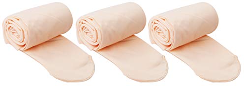 DIPUG 3 Pairs Girls\' Durable Soft Ballet Tights/Pink Footed Dance Tight Size 10-14