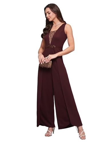 Image of Miss Chase Women's Self Design Cut-Out Georgette Jumpsuit